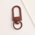 33mm brauner Metallfeder Karabinerhaken drehbarer Clip fuer DIY Taschenriemen Schluesselring - Kaffee