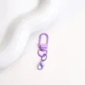 Lila Metall rotierender U-foermiger Karabiner DIY Taschenanhaenger Hardware Zubehoer. - Lila