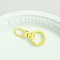 Bunter Metallfederring Karabiner Schlüsselanhänger DIY handgemachte Schmuck Zubehör Beutel - Hellgelb