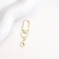 Lackierter Metall Karabinerhaken und U-Haken fur DIY Puppen und Taschen Zubehoer. - Milchweiß