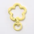 Yellow flower spring snap hook metal keychain for DIY bag pendant hardware accessory item - Plum Blossom Spring Buckle / Light Yellow