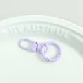 Lila Metall Feder Schlüsselanhänger Karabiner Haken für DIY Taschen Deko und Zubehör. - Hellviolett