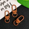 Brown Zinc Alloy Swivel Snap Hooks 32mm DIY Bag Keychains Hardware Accessories SKU - Coffee