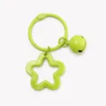 Lichtgroene ster bel sleutelhanger schattige metalen ring hanger voor tas handgemaakte knutselwerk - Fruitgroen