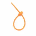 Colorful silicone cable tie tadpole DIY bag keychain doll pendant data cable organizer accessory - Orange - Tadpole Buckle