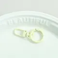 Bunte Federring Schlüsselanhänger Schließe, hellgelbes Metall DIY Schmuck Zubehör für Tasche. - Gebrochenes Weiß