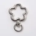 Silver flower snap hook keychain metal DIY craft bag pendant jewelry accessory charm - Plum Blossom Spring Buckle / Silver