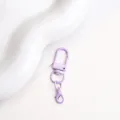Lila lackierte Metall U-foermige Schnalle und Karabinerhaken fuer DIY Puppen Taschen Zubehoer. - Helllila