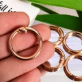 Rose gold zinc alloy round spring snap hook 32mm bag hardware DIY keychain accessory - 23mm Spring Ring / KC Gold