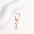 Rosa Backlack U-Verschluss und 14mm Karabinerhaken DIY Puppe Tasche Hardware Zubehör - Heller Kaffee