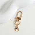 Goldfarbener Metall U-Haken Karabinerhaken drehbarer Schlüsselanhänger DIY Taschenzubehör - KC Gold
