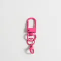 Rosa Metall rotierender Karabinerhaken DIY Puppe Tasche Zubehör Schlüsselanhänger Haken - Rosérot