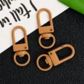 Zinc alloy swivel snap hook keychain DIY accessories 32mm universal bag clasp hardware - Light Coffee