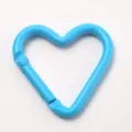 Blauer herzförmiger Aluminium Karabiner Haken für Rucksack Outdoor Schlüsselanhänger. - Blau