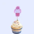 Bonito adorno para cupcakes y decoración de tartas rosa para fiesta y cumpleaños - Pastel Pequeño