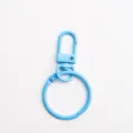 Blue metal keychain lobster clasp split ring for DIY jewelry making crafts hardware supplies - Blue