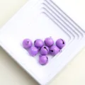 DIY candy color baking paint colored 14mm bells metal jewelry accessories pet pendant variant - Purple