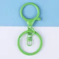 Green metal lobster clasp keychain hardware accessory for DIY crafts and hanging charms - Green Painted Round Dragon Buckle 3-Piece Set