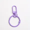 Purple metal keychain ring DIY craft hardware snap hook fastener accessory for keys - Purple
