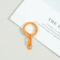 Bonbonfarben orange Federring Schlüsselanhänger Metall viergliedrige Kette DIY Schmuck - Federring mit vierteiliger Kette / Orange