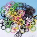 Colorful metal lobster clasps and key rings bulk set, perfect for DIY craft jewelry accessories. - Random Mixed Color Painted Round Dragon Buckle 3-Piece Set