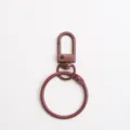 Brown metal keychain with lobster clasp and round ring for DIY crafts and jewelry making. - Coffee