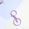 Lila Legierung Karabinerhaken Schlüsselanhänger Zubehör Set, Metall Ring für DIY Basteln. - Lila Karabinerverschluss Dreiteiliges Set