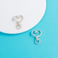 Mousquetons en forme de cœur en alliage pour création de bijoux DIY et pendentifs artisanaux. - Brun Clair