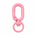 Rosa drehbarer Karabinerhaken Metall Schlüsselanhänger Clip DIY Taschen Zubehör Ring - Rosa