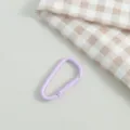 Helllila D-förmiger Federkarabiner Schlüsselanhänger DIY Schmuck Zubehör Material Neu - Helllila