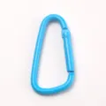 Blauer herzförmiger Aluminium Karabinerhaken Clip für Rucksack und Trinkflasche. - Blau