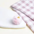 Pink faux fur pom pom keychain charm, fluffy plush pendant for DIY accessories and bags. - Plush Ball / Pink