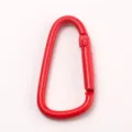 Roter Aluminium Karabiner Haken, langlebiger Metall Schnapphaken fur Outdoor und Rucksack. - Rot
