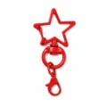 Mousqueton porte-clés étoile rouge en métal, accessoire de bijou DIY pivotant en alliage coloré. - Pendentif Pentagramme(303) / Rouge