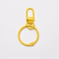 Porte-clés mousqueton en métal jaune avec anneau pour breloques de sac DIY et accessoires. - Boucle De Porte + Anneau / Jaune