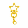 Porte-clés étoile en métal mousqueton pivotant accessoire de sac DIY couleur vive - Pendentif Pentagramme(303) / Jaune