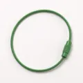 Green steel wire keychain loop DIY jewelry accessory metal candy colored painted ring - Dark Green