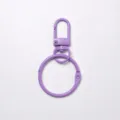 Porte-clés mousqueton en métal violet anneau de livre accessoire pendentif de sac DIY - Boucle De Porte + Anneau / Violet