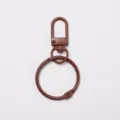 Mousqueton de porte-clés en métal marron avec anneau de livre pour pendentif de sac et loisirs. - Boucle De Porte + Anneau / Café