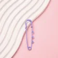 Purple candy color 3-hole safety pin waist buckle DIY jewelry accessory, stylish look. - Purple