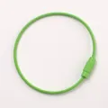 Green steel wire keychain ring candy color metal cable loop DIY handmade craft accessories - Green