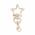 Beige Étoile Mousqueton Pivotant Porte-clés en Alliage pour DIY Accessoire Pendentif - Pendentif Pentagramme(303) / Kaki