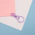 Mousqueton en métal violet porte-clés accessoire d'artisanat DIY fait main variante. - Violet