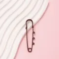 6.5cm brown multi-loop decorative safety pin waist buckle brooch clothing accessories - Brown