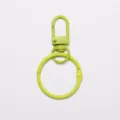 Porte-clés en métal vert citron mousqueton avec anneau rond accessoire de sac DIY. - Boucle De Porte + Anneau / Vert Fruit