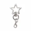 Crochet porte-clés étoile argenté mousqueton en métal accessoire DIY pivotant pour bijoux. - Pendentif Pentagramme(303) / Argent