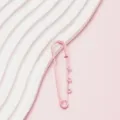 Pink candy-color multi-hole baking paint safety pin, waist tightening buckle DIY accessory. - Light Pink