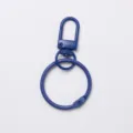 Porte-clés en métal bleu avec anneau de livre accessoire DIY pendentif de sac mousqueton. - Boucle De Porte + Anneau / Bleu saphir