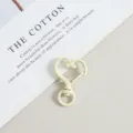 Heart shape metal lobster clasp spring keychain DIY jewelry accessory craft hardware - Off White
