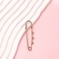 Brown candy color multi-hole safety pin waist buckle brooch DIY clothing accessory variant. - Light Coffee
